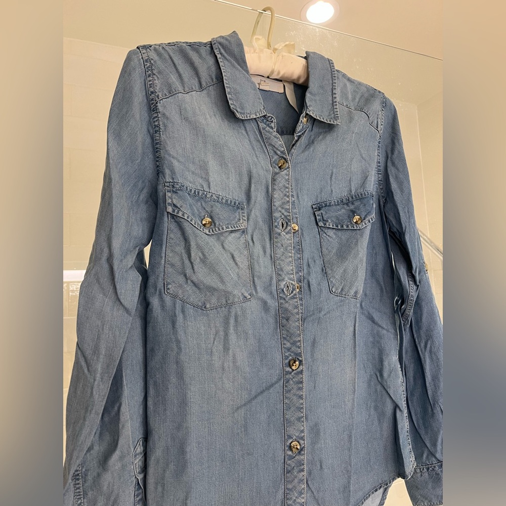 Denim Button-Up Shirt